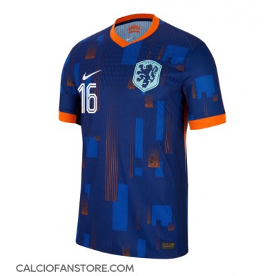 Maglia Calcio Paesi Bassi Joey Veerman #16 Seconda Divisa Europei 2024 Manica Corta Maglia Calcio Paesi Bassi Joey Veerman #16 Seconda Divisa Europei 2024 Manica Corta